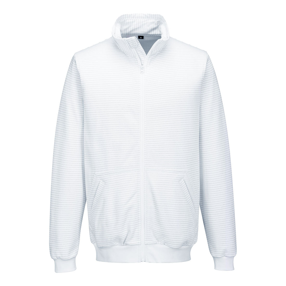 Anti-Static ESD Zip Sweatshirt - White