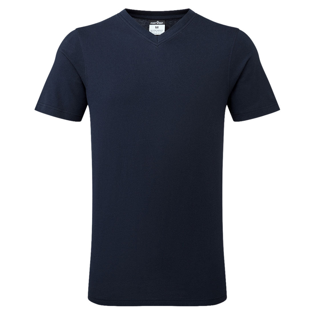V-Neck Cotton T-Shirt S/S - Navy
