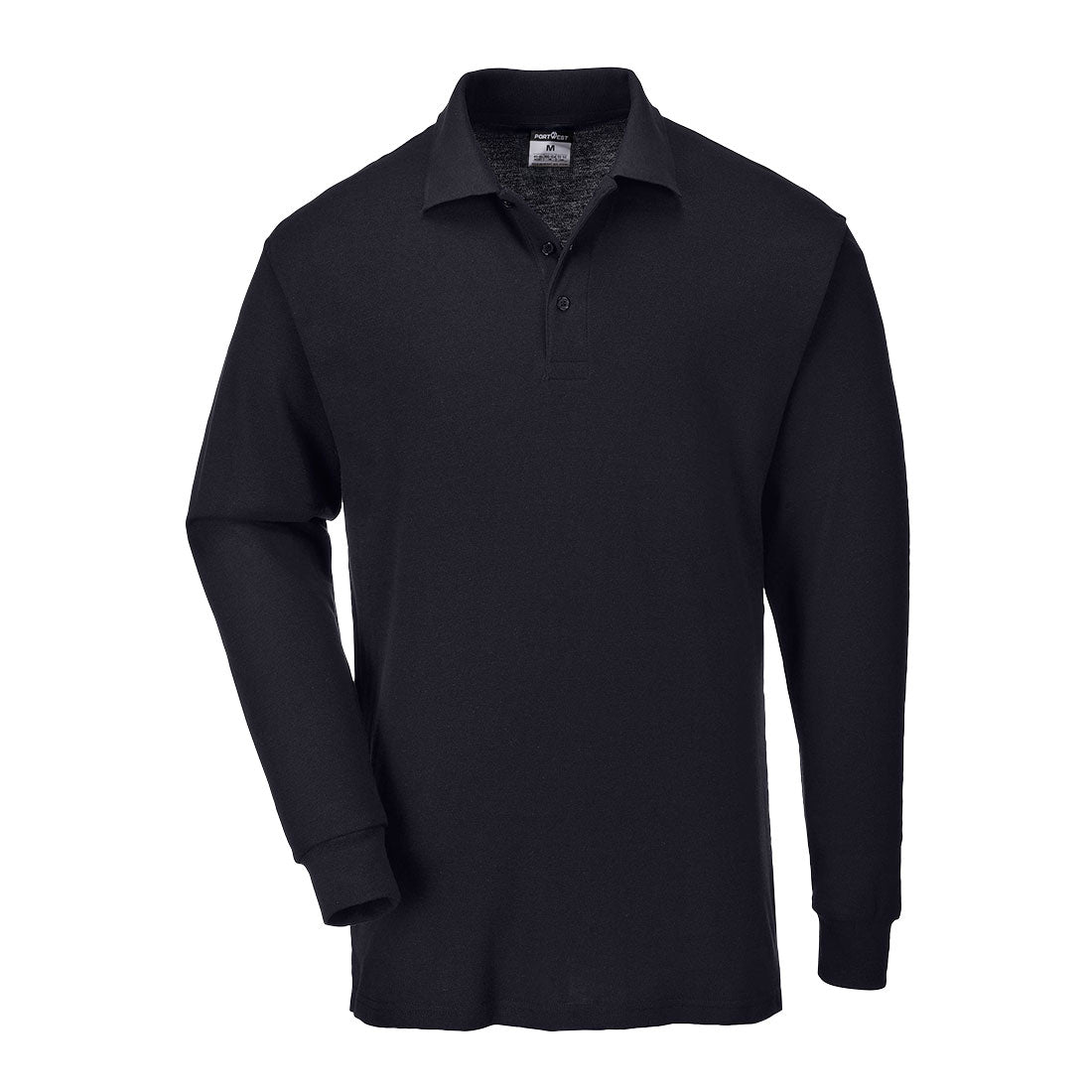 Genoa Polo Shirt L/S - Black