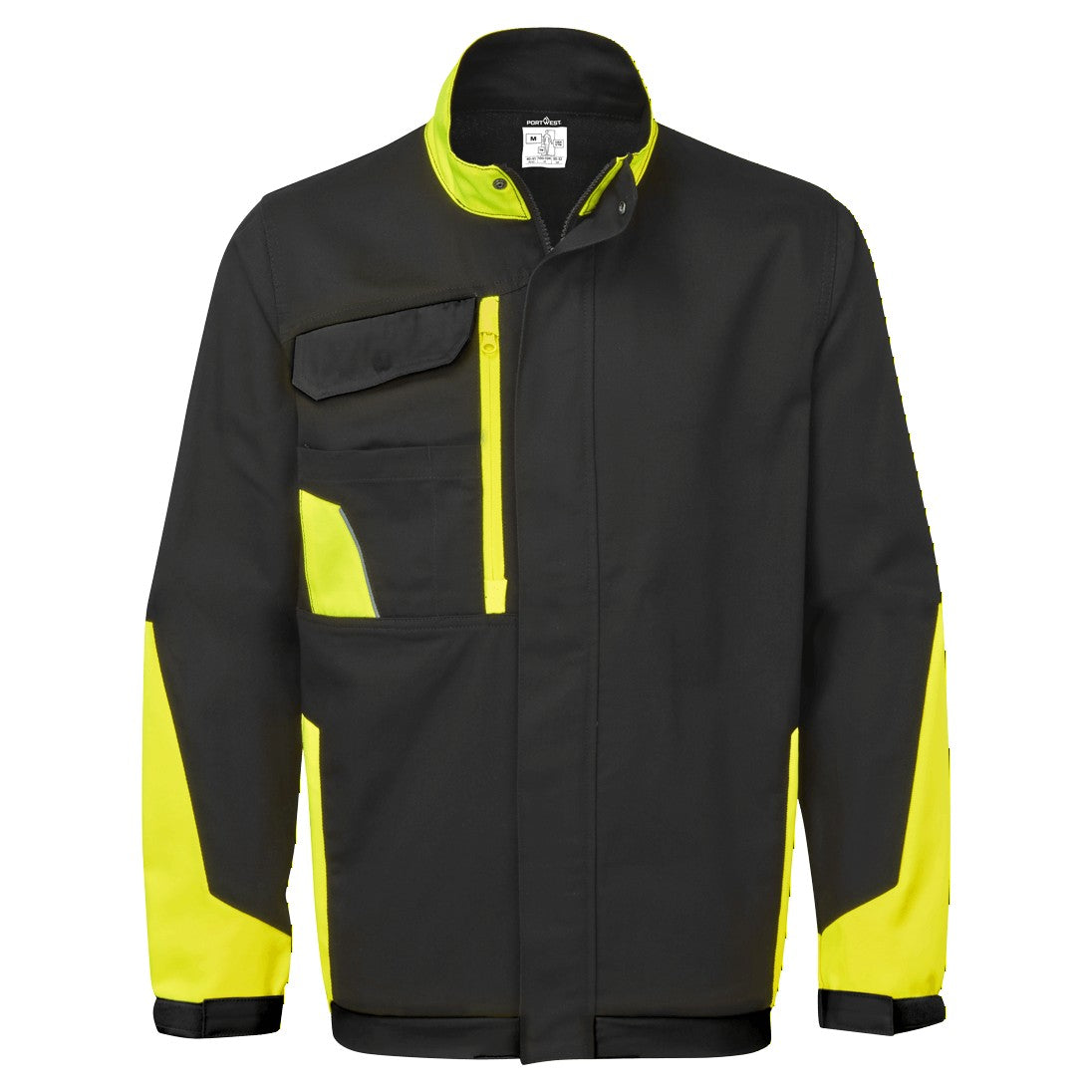 WX1 Two Tone Cotton Work Jacket - Black/Yellow