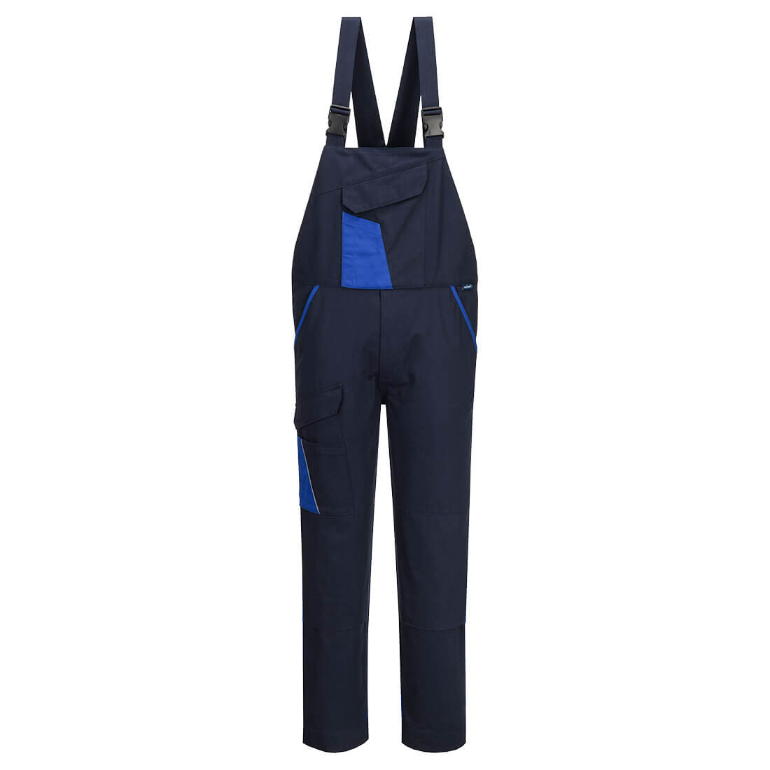 WX1 Two Tone Cotton Bib and Brace - Navy/Royal