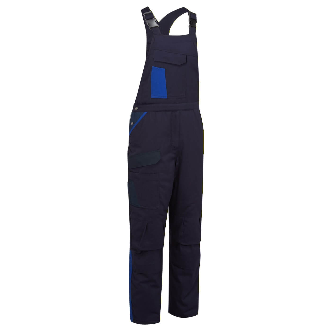 WX1 Two Tone Insulated Cotton Bib and Brace - Navy/Royal