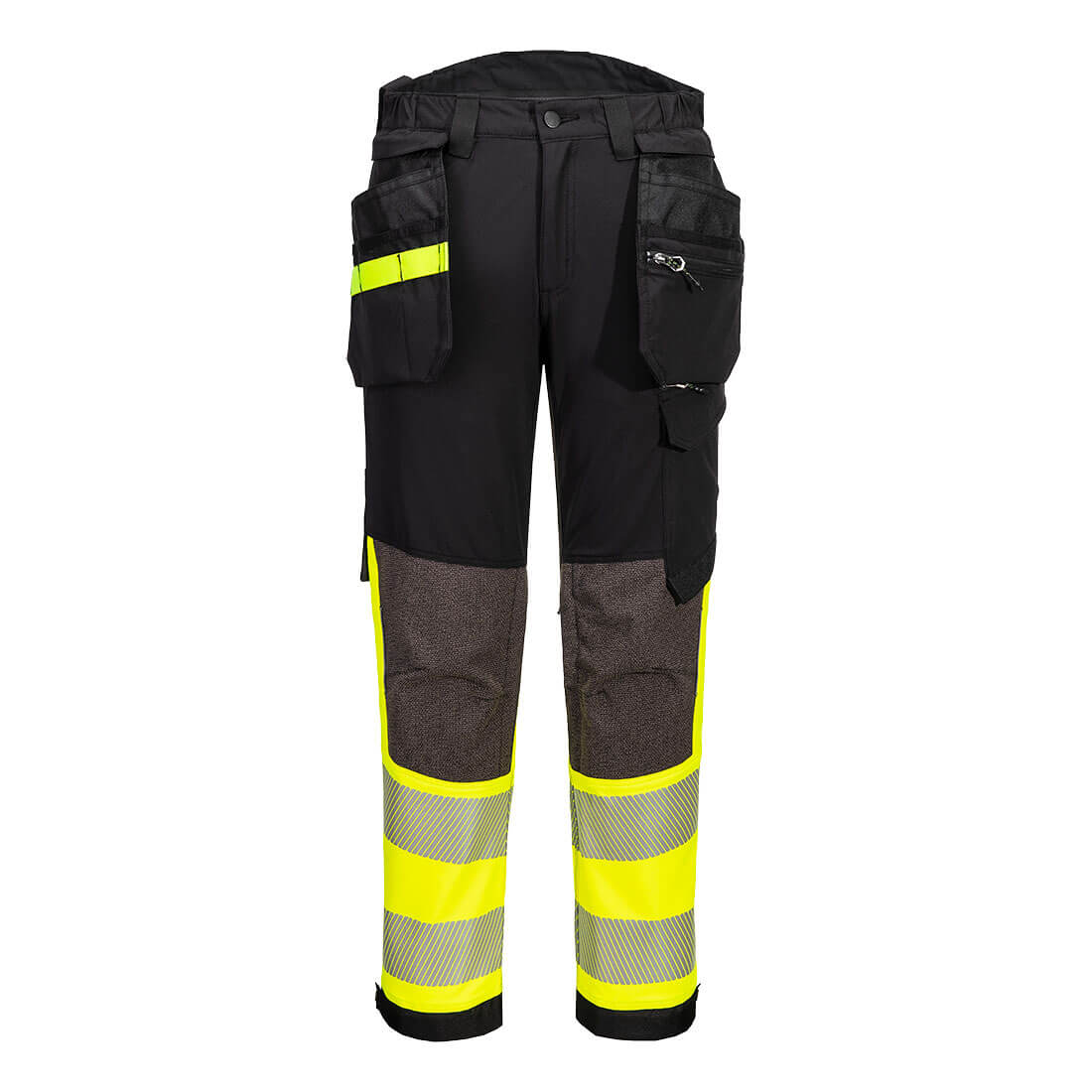 EV4 Hi-Vis Stretch Detachable Holster Class 1 Trousers - Yellow/Black
