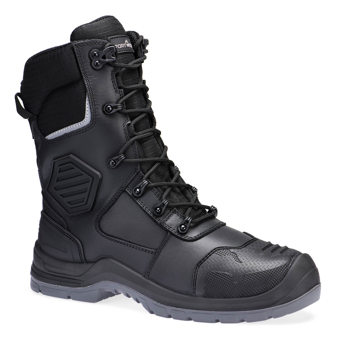 Composite Leather High Boot S7L HRO M CI LG SC AN SR FO - Black