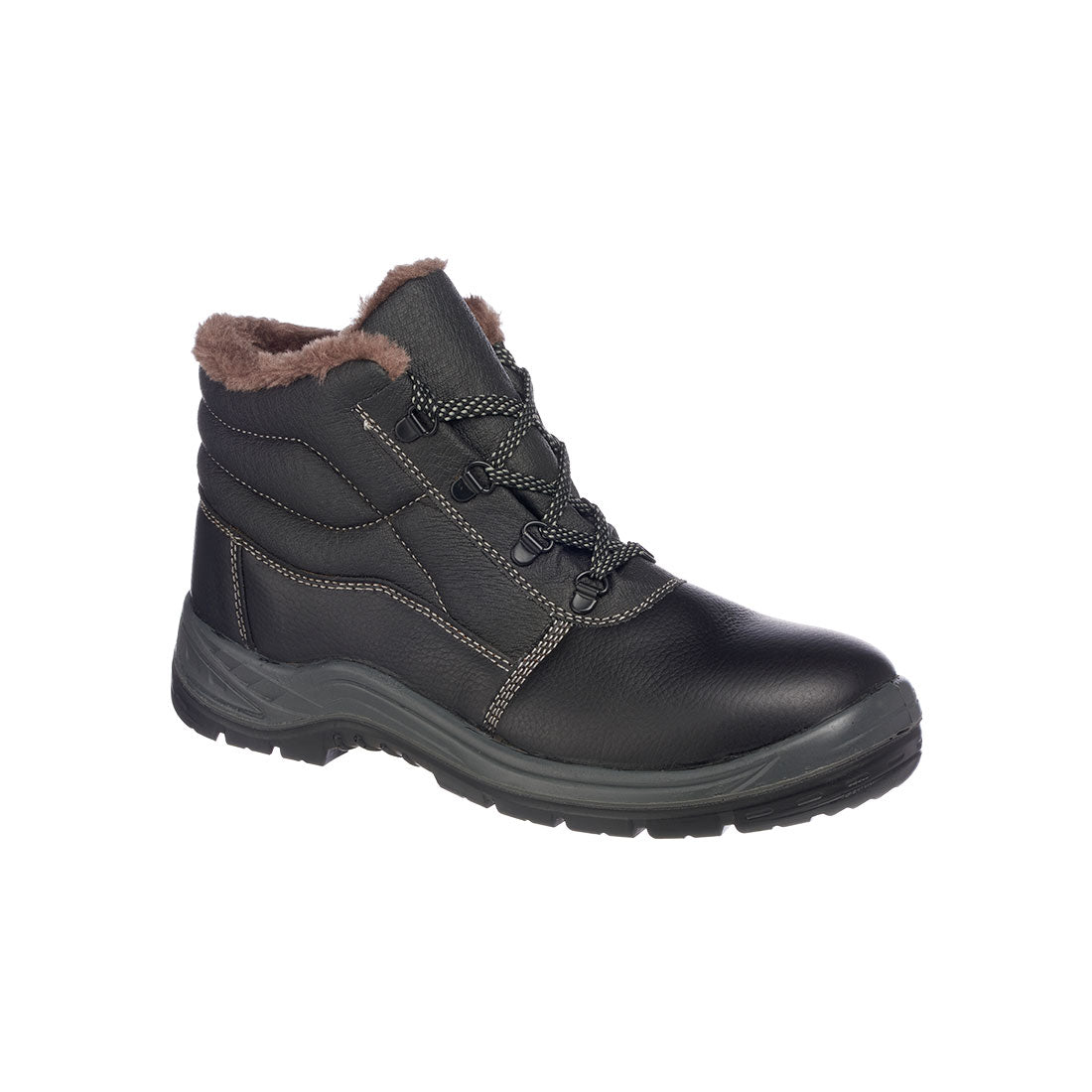 Steel Leather Winter Ankle Boot S3 SRC - Black