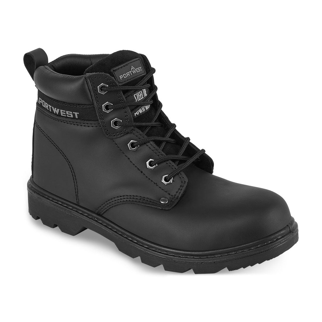 Steel Leather Ankle Boot S3 SR - Black