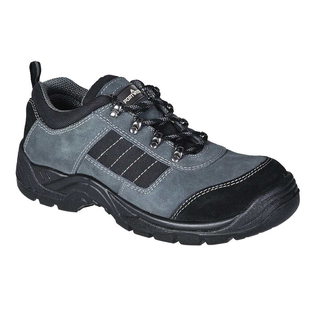 Steel Cow Suede Leather Low Shoe S1P SR - Black