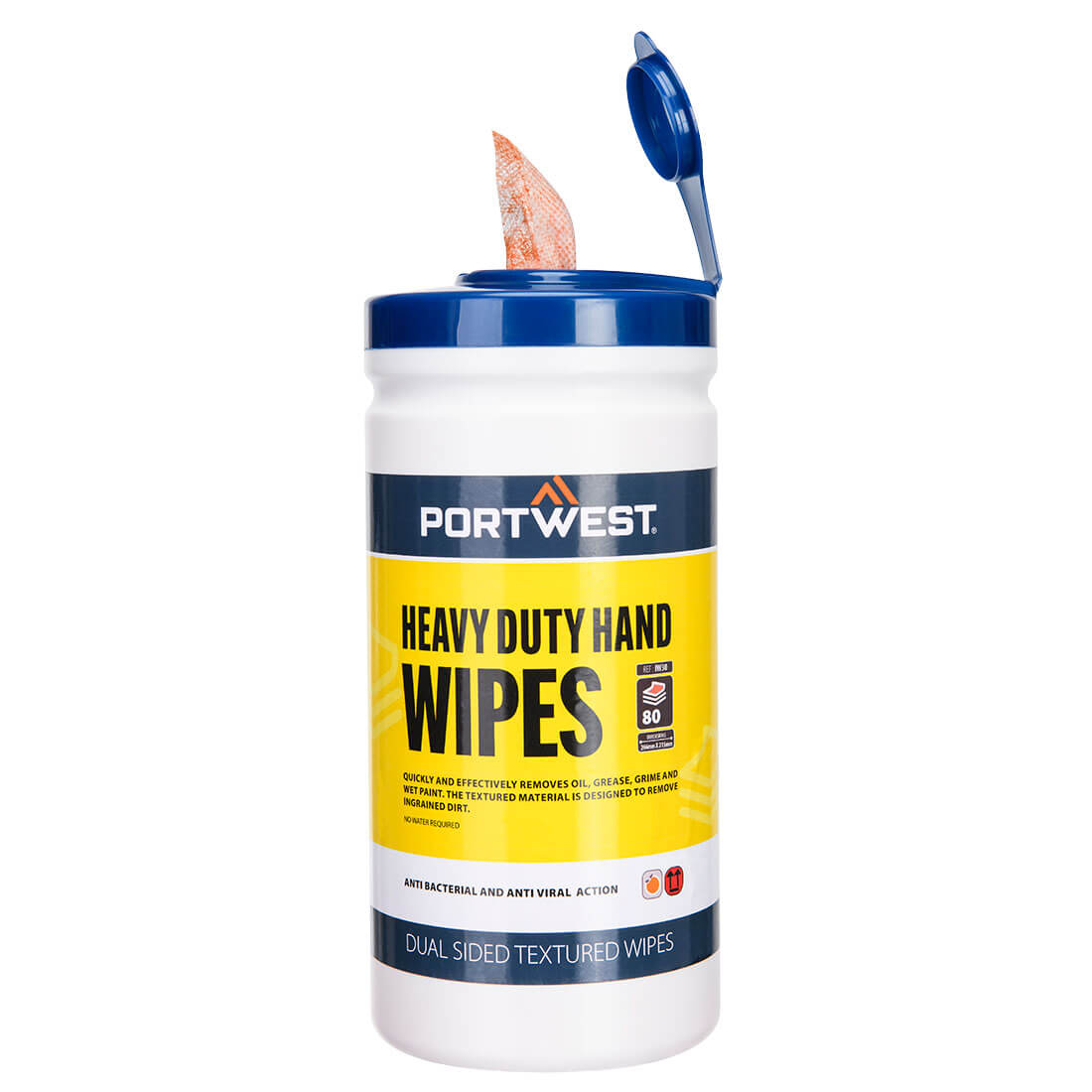 Heavy Duty Hand Wipes (80 Wipes) - Orange
