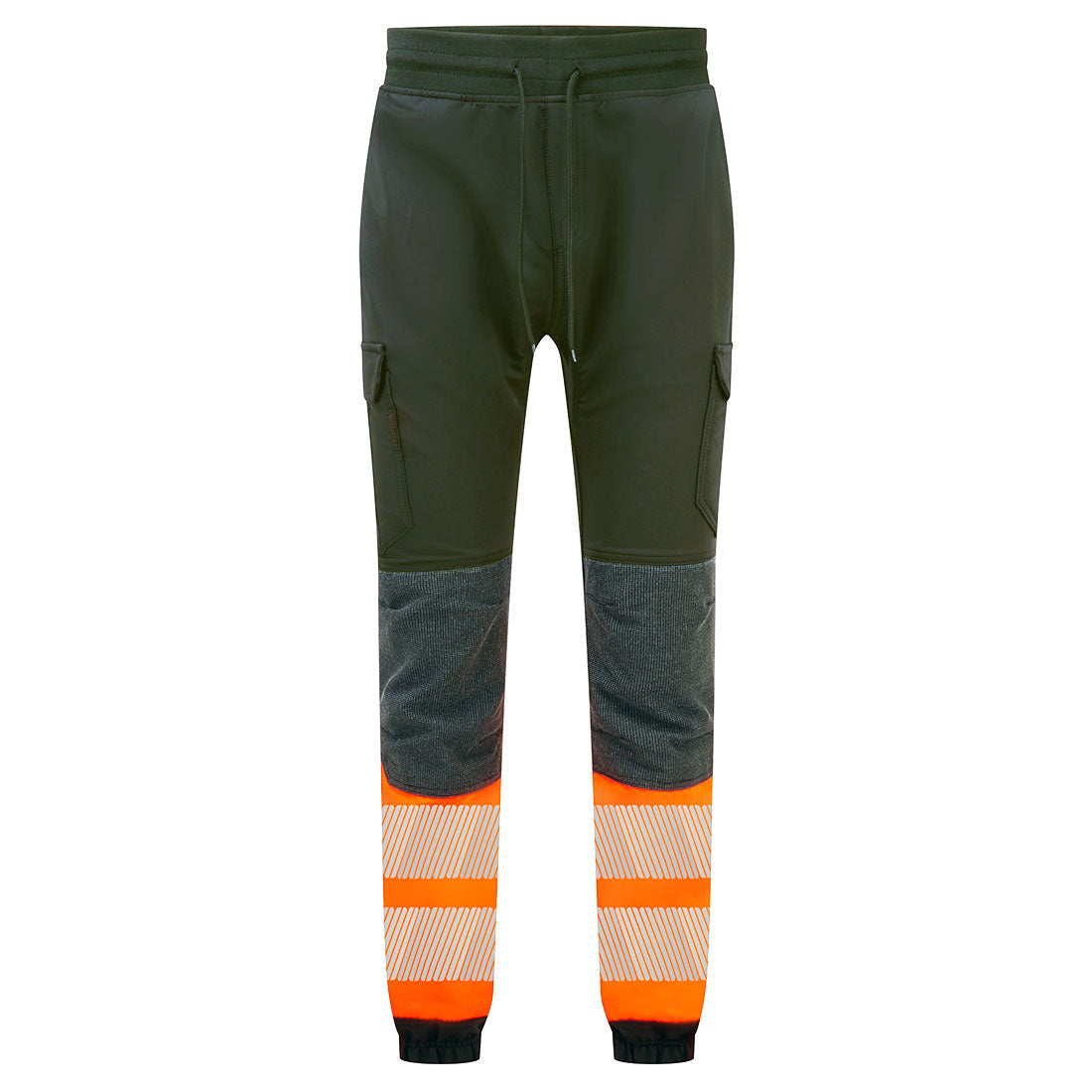 PW3 Hi-Vis Flexi Class 1 Joggers - Black/Orange