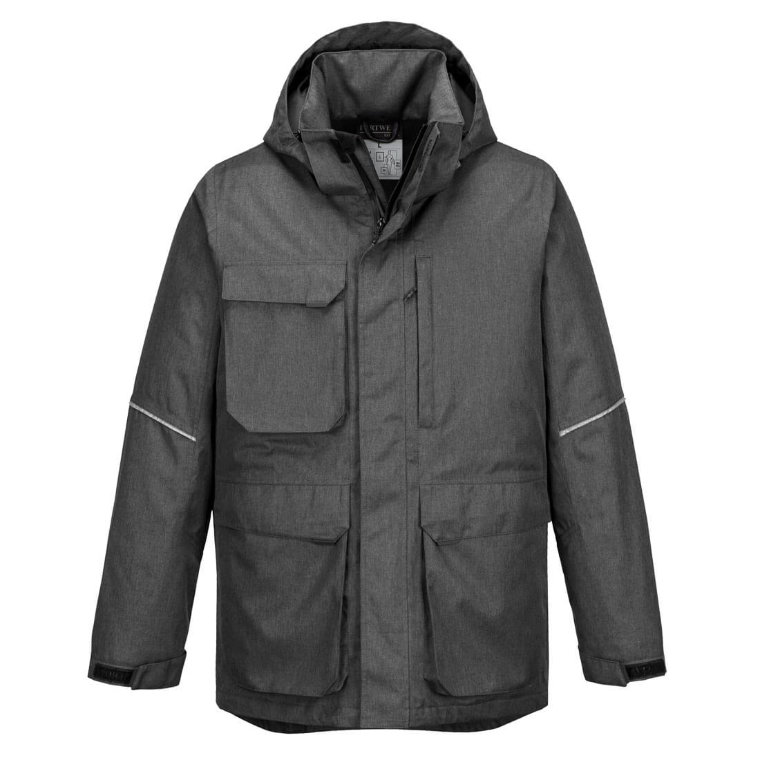 KX3 Winter Parka Jacket - Grey Marl