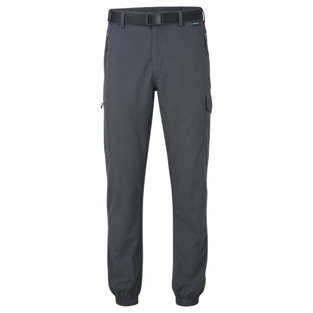 Stretch Lightweight Cuffed Trousers - Metal Grey