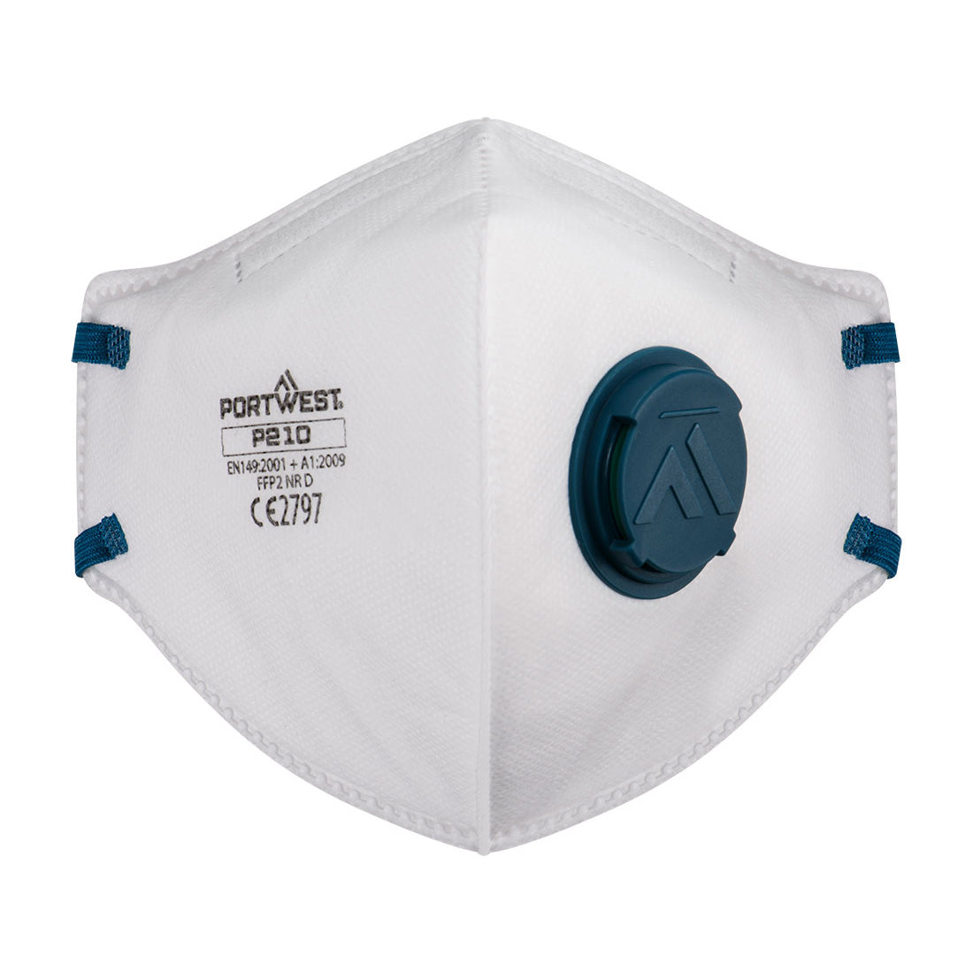 FFP2 Valved Dolomite Fold Flat Respirator (Pk3) - White