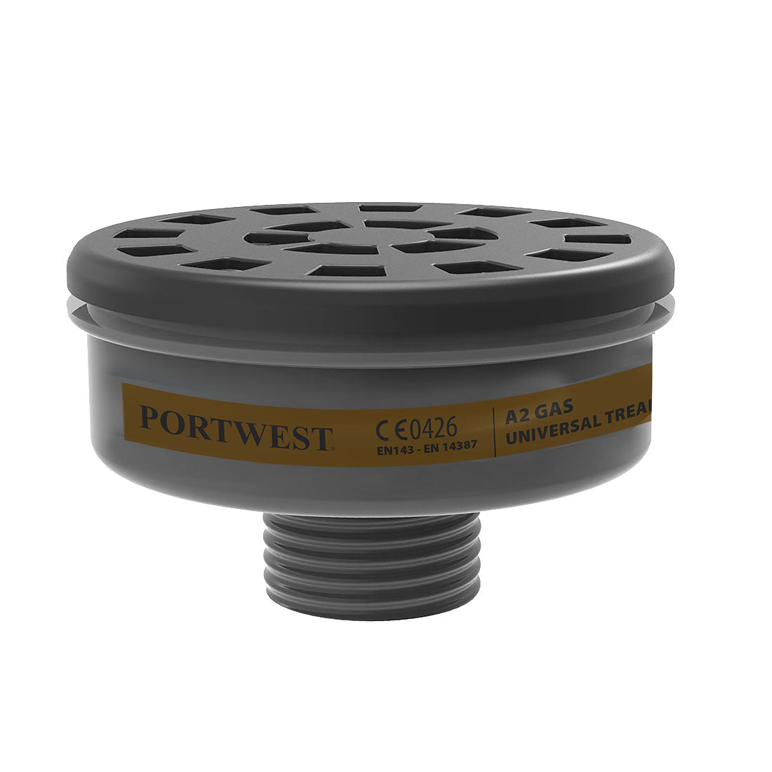 A2 Gas Filter Universal Thread (Pk6) - Black