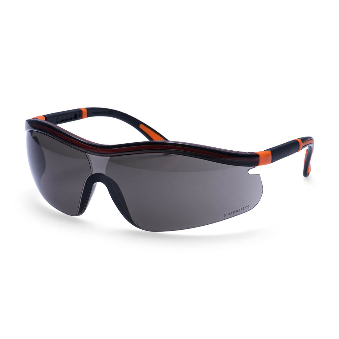 Neon Safety Glasses - Smoke