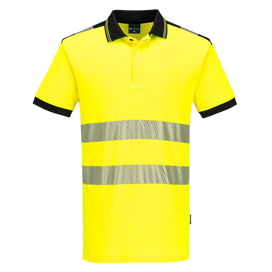 PW3 Hi-Vis Polo Shirt  S/S - Yellow/Black