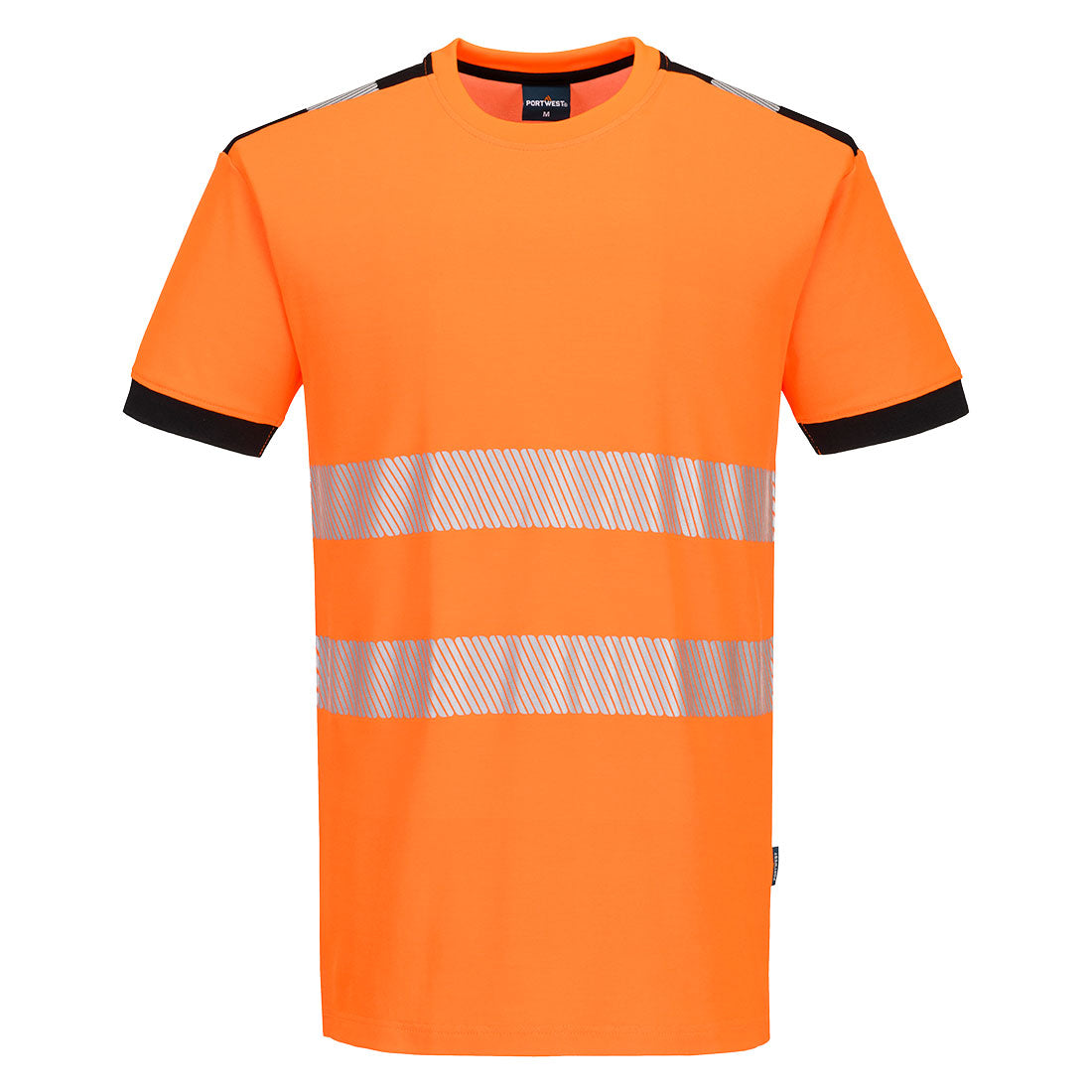 PW3 Hi-Vis T-Shirt  S/S - Orange/Black