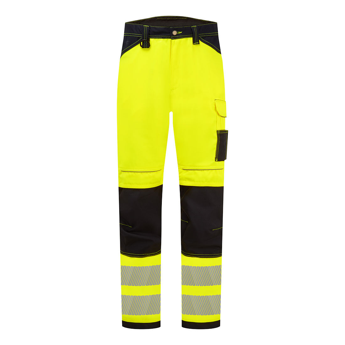 PW3 Hi-Vis Work Trousers - Yellow/Navy