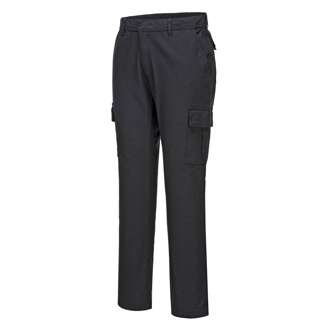 Stretch Slim Fit Combat Trousers - Black