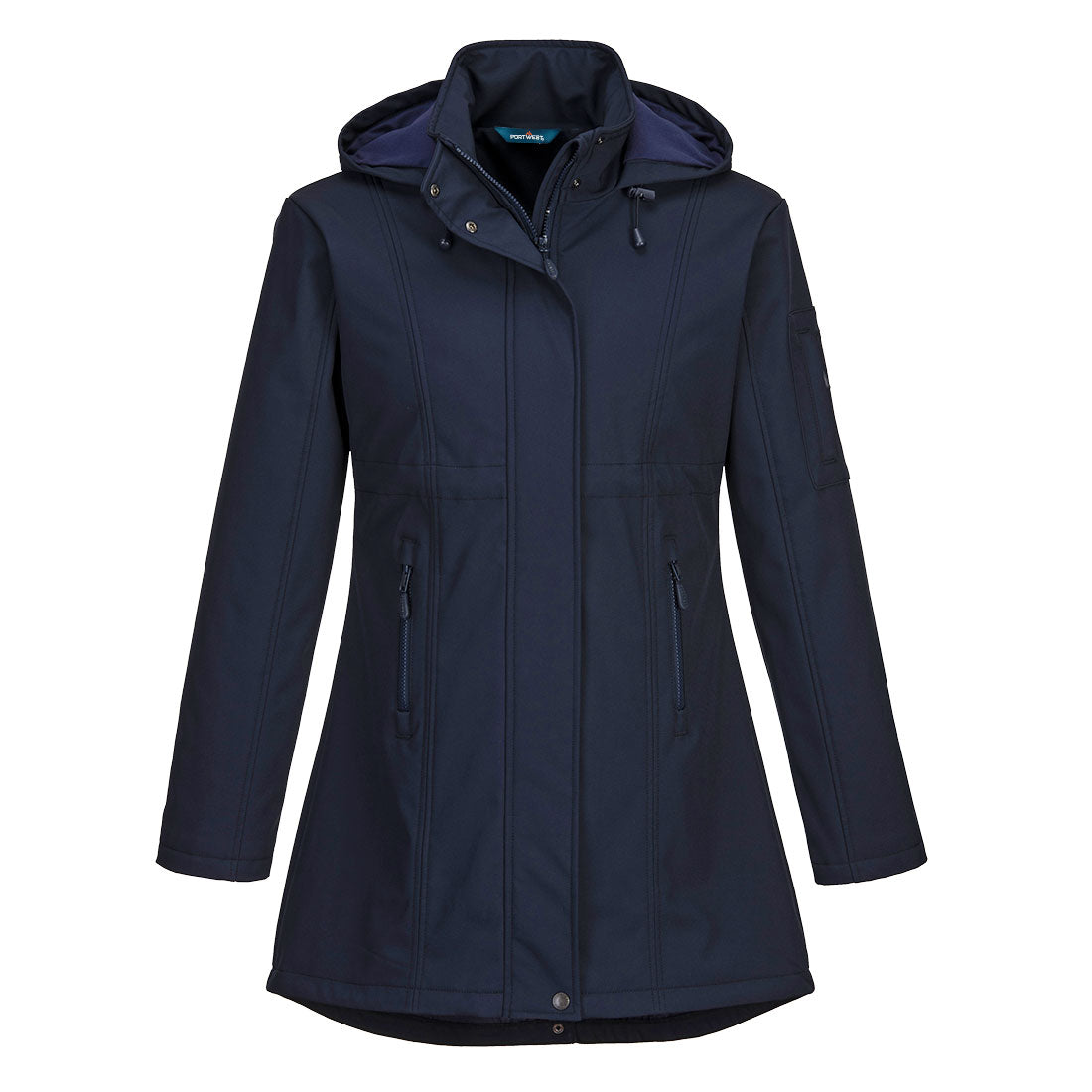 Carla Women's Hooded Softshell Jacket (3L) - Navy (NVR)