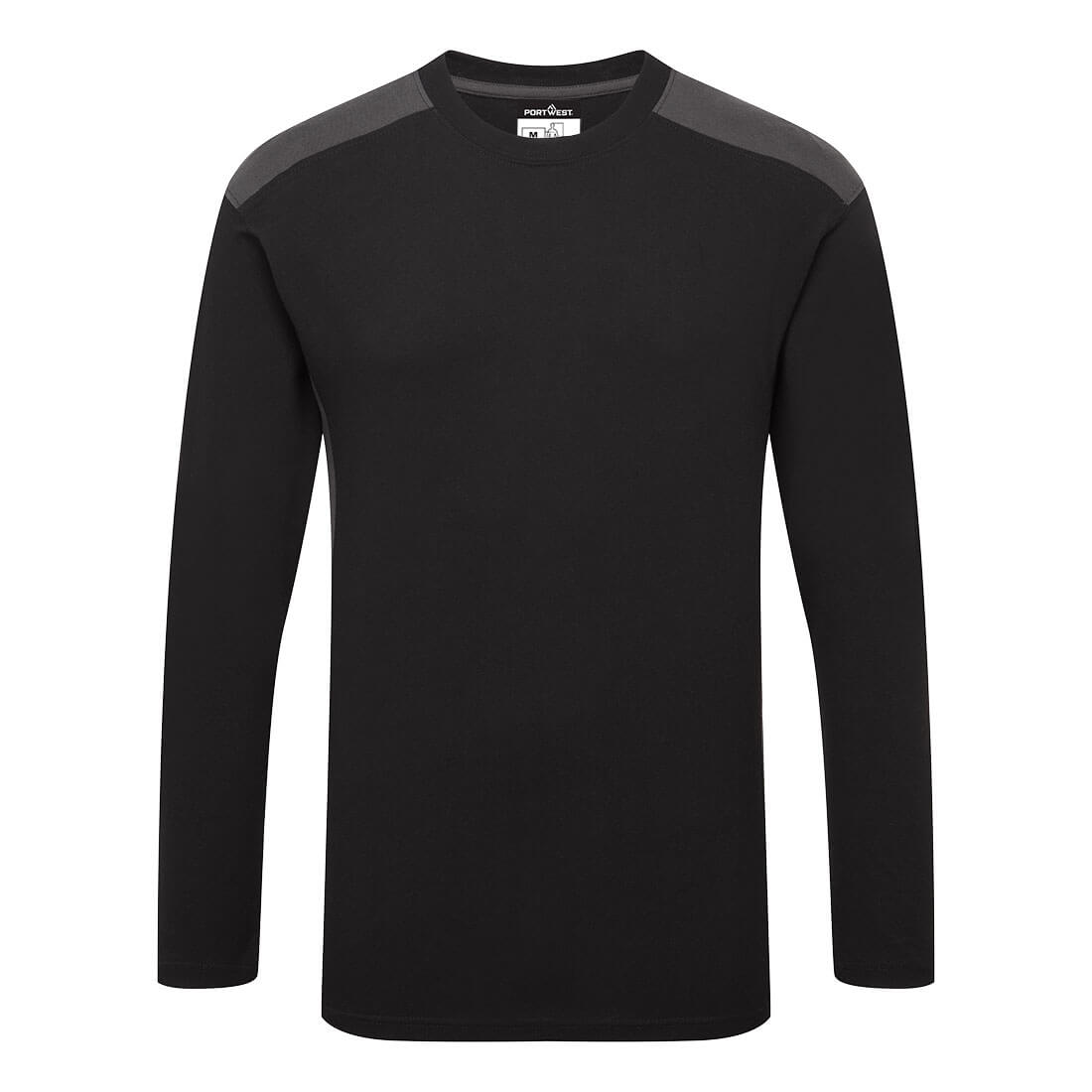 Two-Tone T-Shirt L/S - Black/Grey