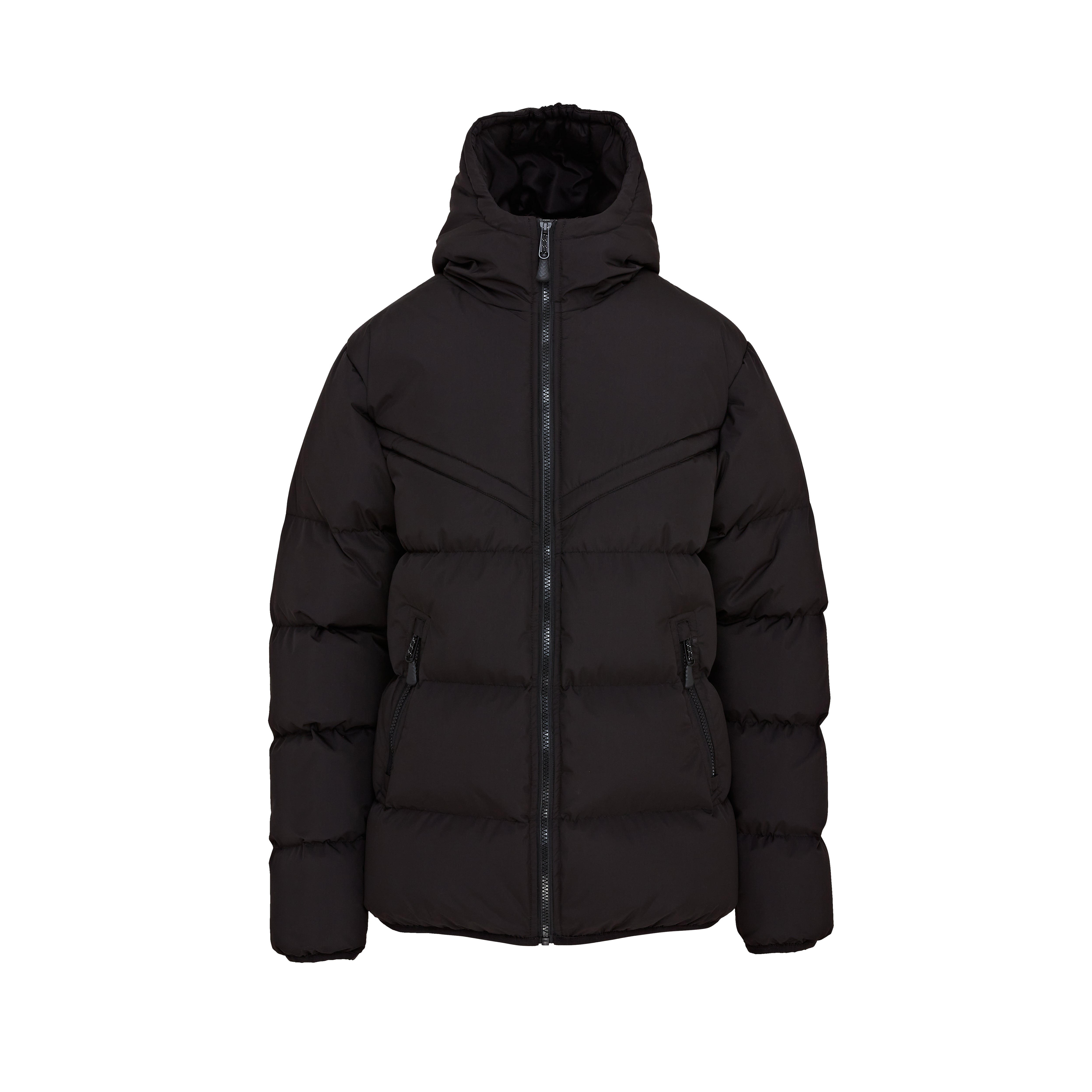 Chevron Puffer Jacket Youth - Black