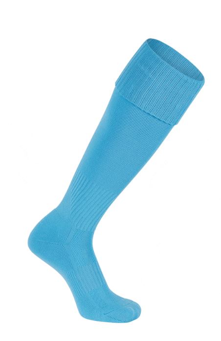 Single Colour Poly/Spandex Sport Socks - Sky